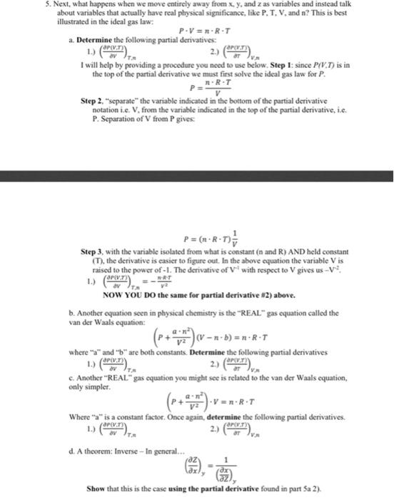 Solved 5. Next, what happens when we move entirely away from