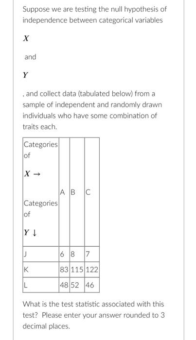 Solved And Collect Data (tabulated Below) From A Sample Of | Chegg.com