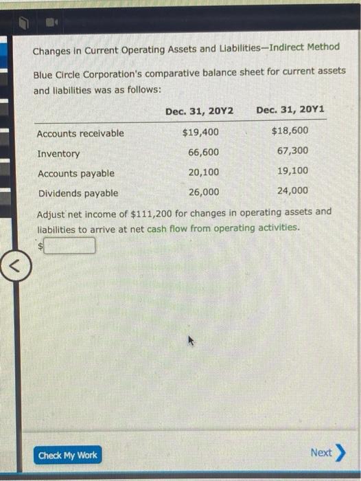 Solved Changes in Current Operating Assets and | Chegg.com