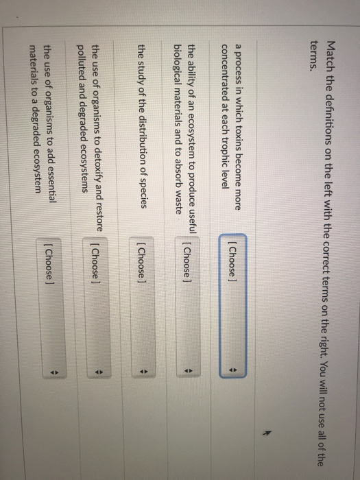 Solved Question 3 5 pts Match the terms on the left with | Chegg.com