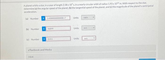 Solved I keep getting wrong answers in my physics homework!! | Chegg.com