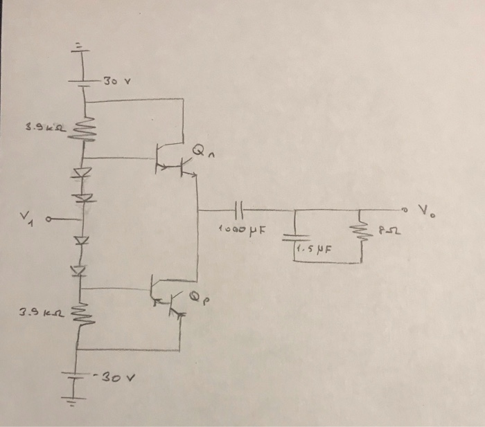Solved Qn and Qp are Darlington pair transistors.Calculate