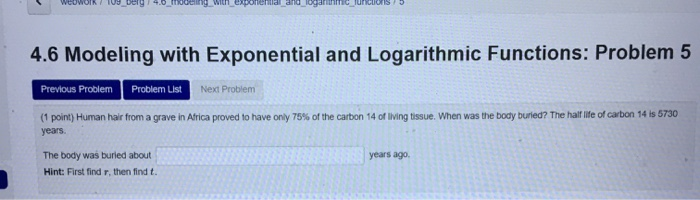Solved 4.6 Modeling with Exponential and Logarithmic | Chegg.com