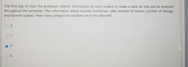 Solved The first day of class the professor collects | Chegg.com