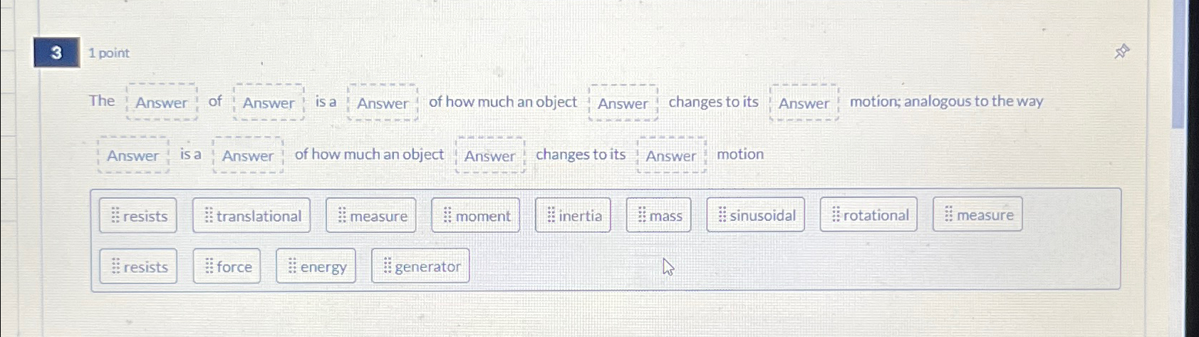 Solved 31 ﻿pointThe ﻿of Answer is answer of how much an | Chegg.com