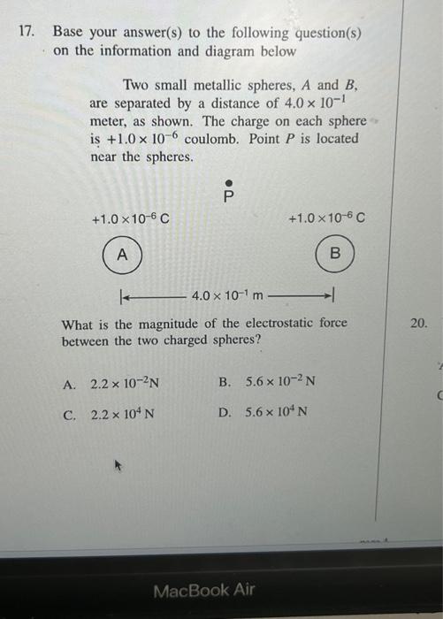 Solved 17. Base your answer(s) to the following question(s) | Chegg.com