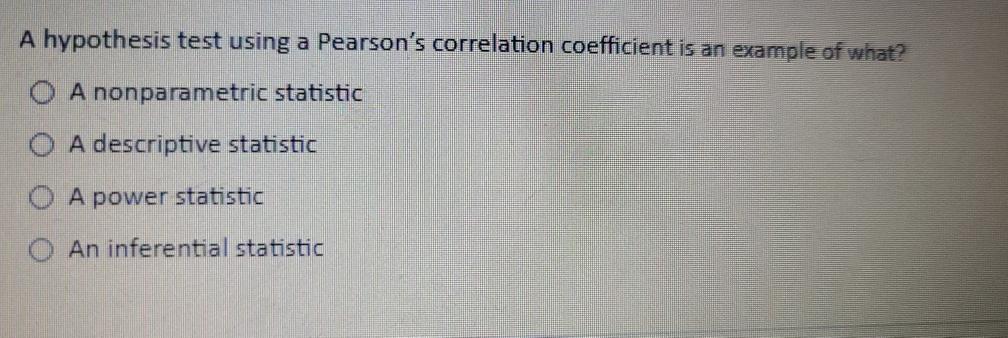 hypothesis test on pearson correlation