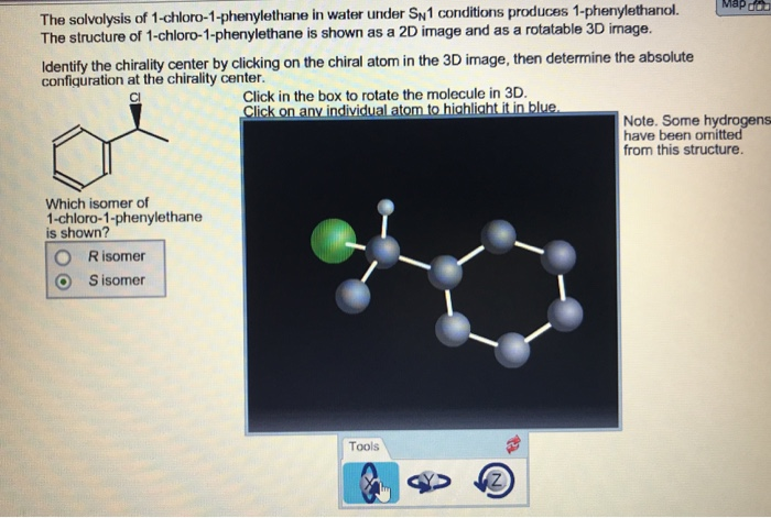 Solved The solvolysis of 1-chloro-1-phenylethane in water | Chegg.com