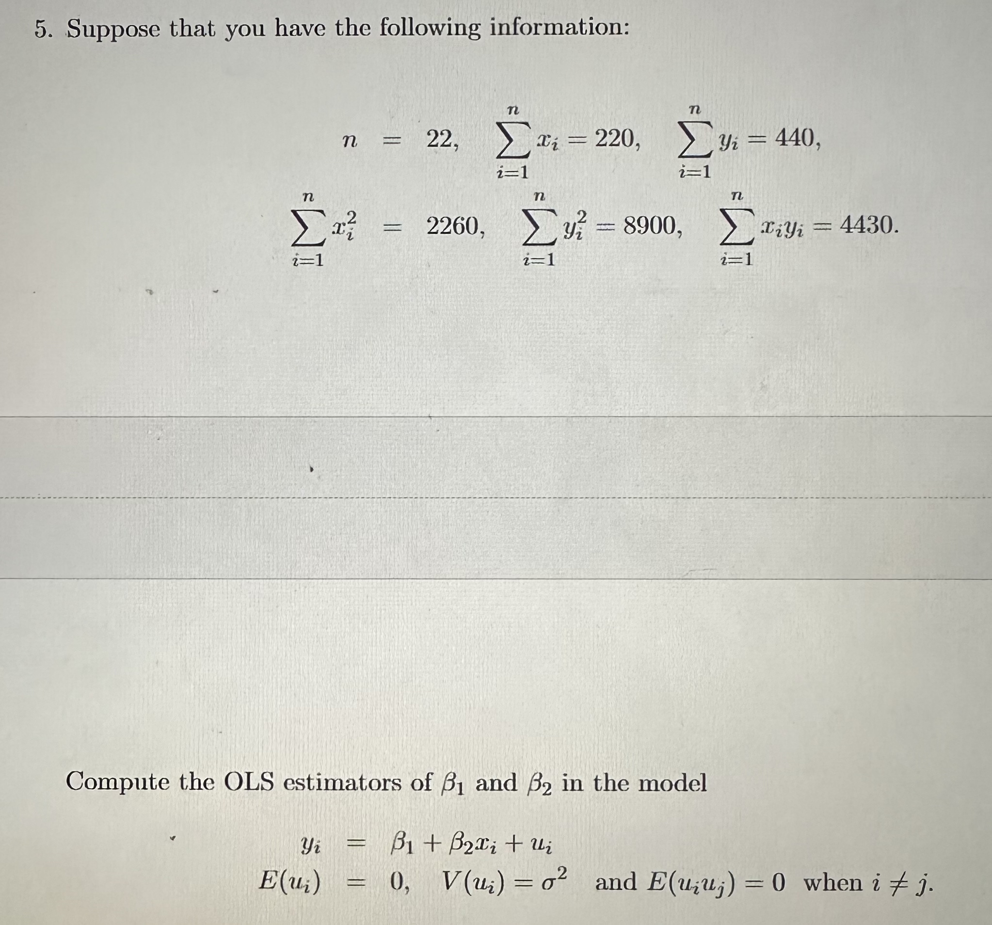 Solved Suppose that you have the following | Chegg.com