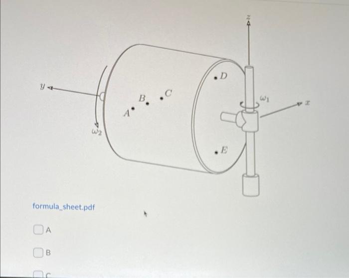 Solved A cylinder spins about a horizontal shaft with