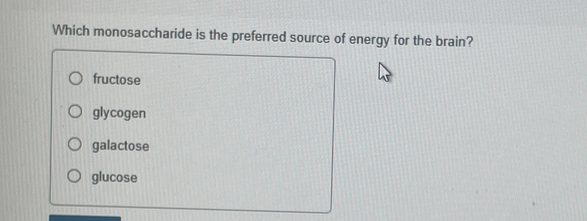 which monosaccharide is the preferred source of energy in the body