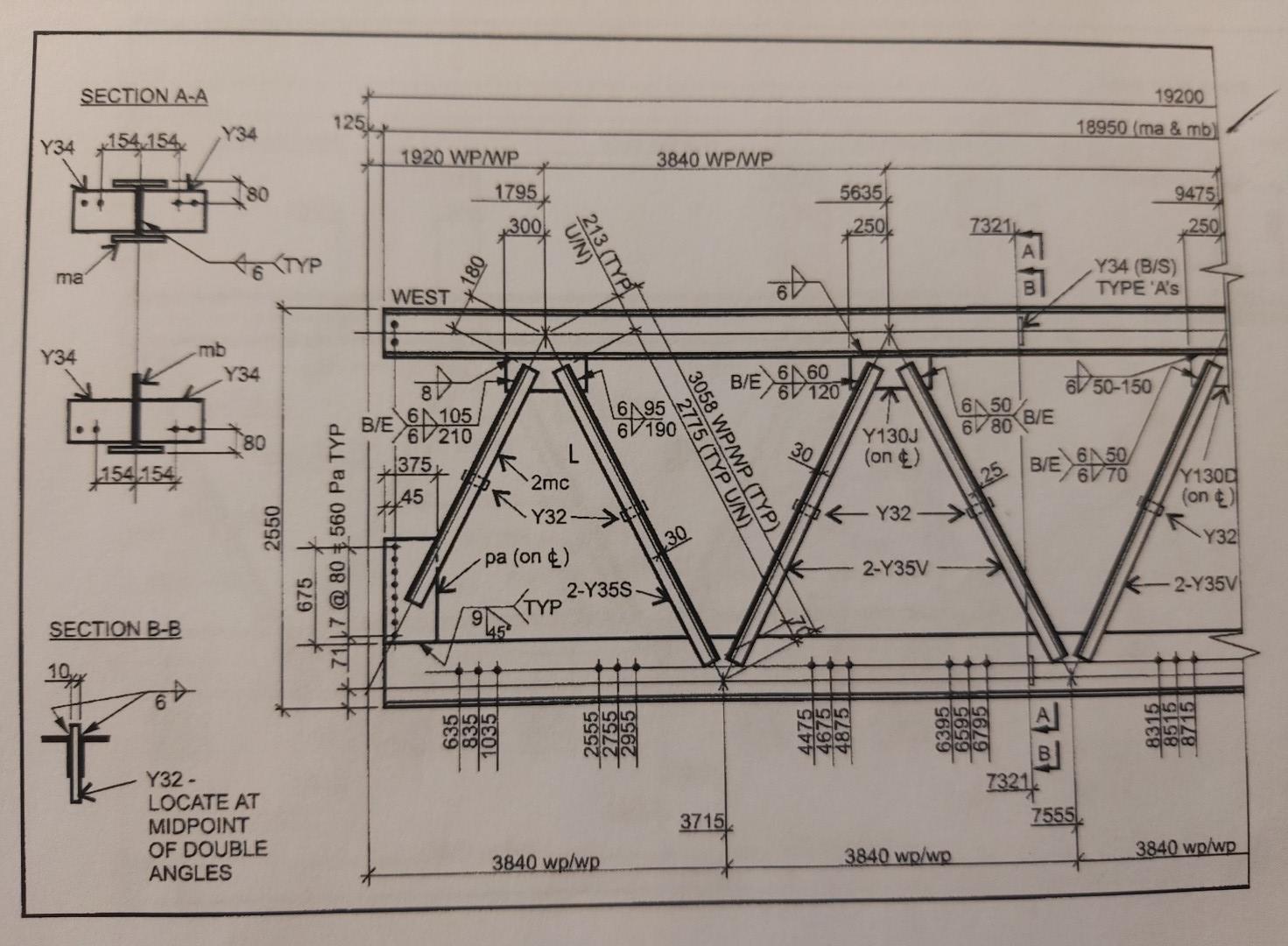 What is the center to center distance between panel