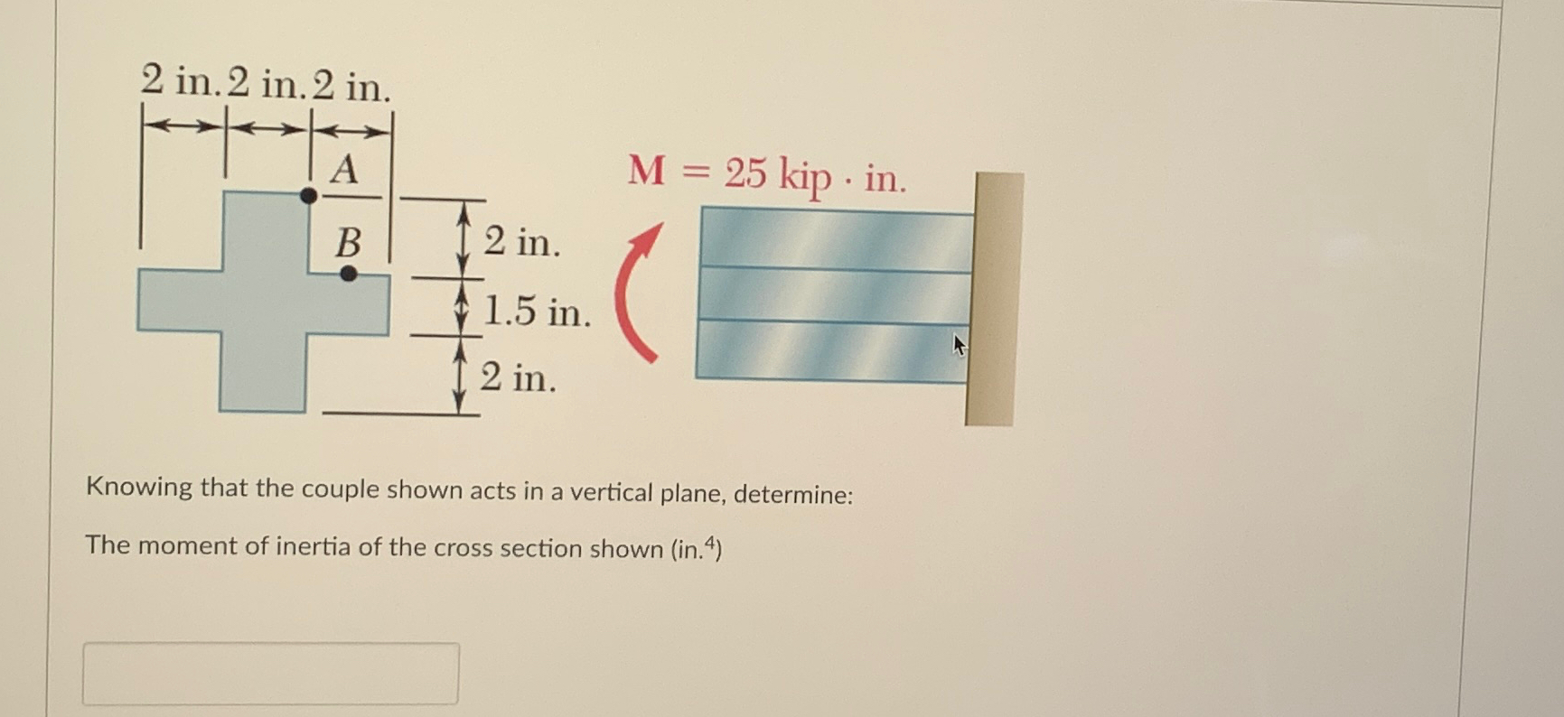 Solved Knowing That The Couple Shown Acts In A Vertical | Chegg.com