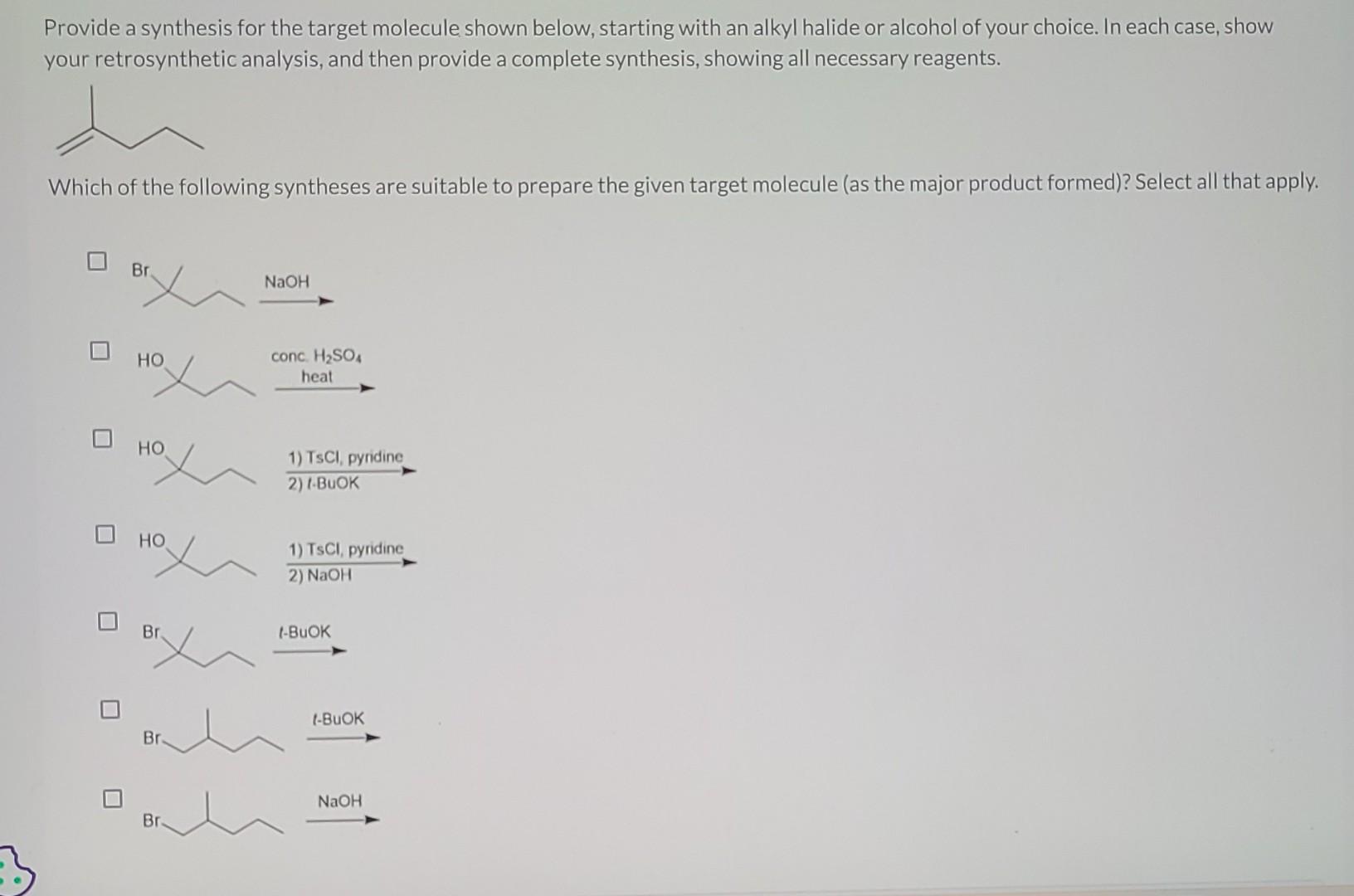 Solved Provide a synthesis for the target molecule shown | Chegg.com