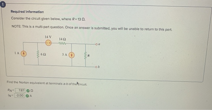 Solved Required Information Consider The Circuit Given Chegg Com
