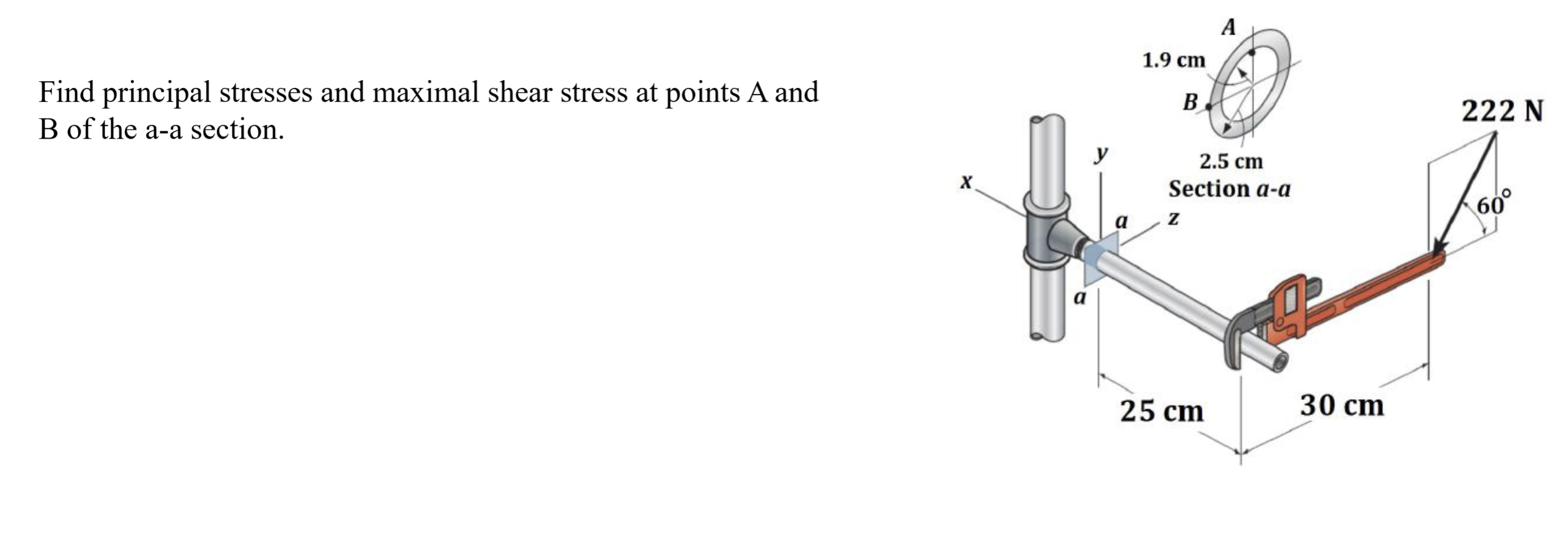 Solved Find principal stresses and maximal shear stress at | Chegg.com