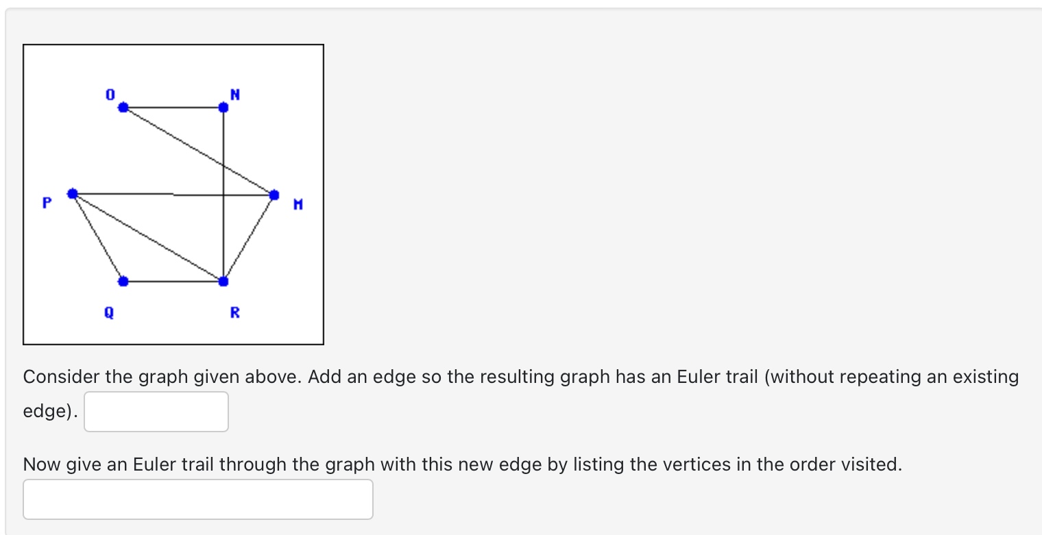 Solved By An Expert Consider The Graph Given Above Add An Edge So