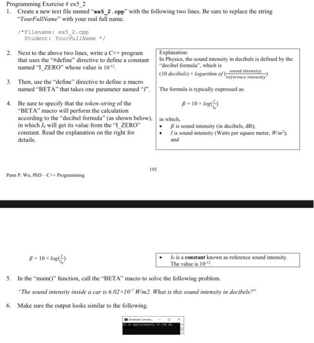 Solved 1. Programming Exercise #ex5_2 Create a new text file | Chegg.com
