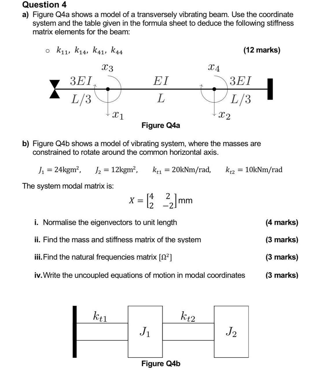 Solved Question 4 a) Figure Q4a shows a model of a | Chegg.com