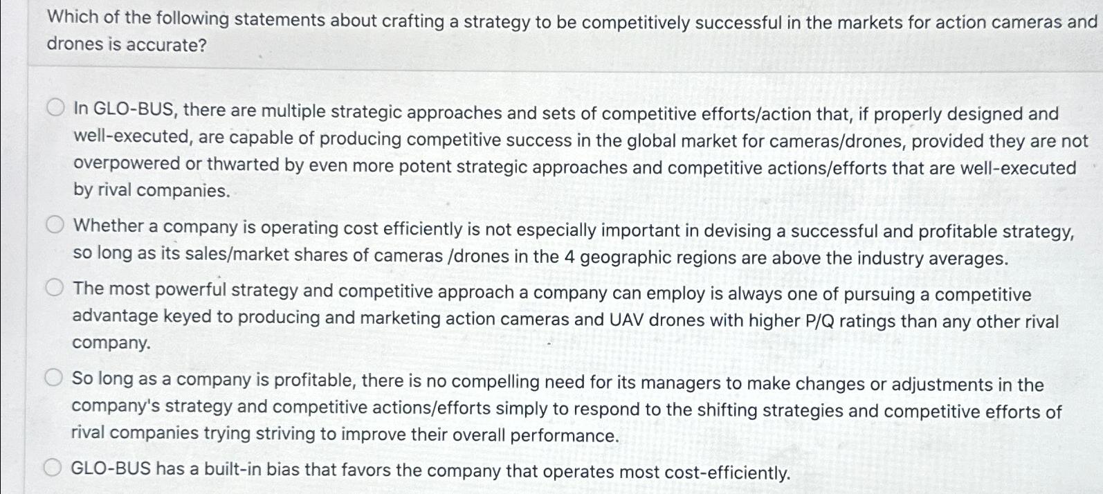 Solved Which of the following statements about crafting a | Chegg.com