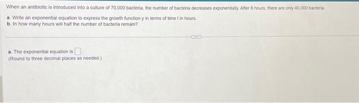 Solved When an antibiotic is introduced into a culture of | Chegg.com