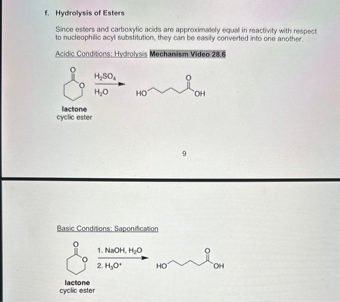 Hydrolysis of Esters Since esters and carboxylic | Chegg.com