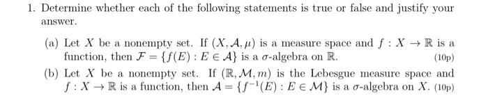 Solved real analysis Please I need answers for part A & B. | Chegg.com