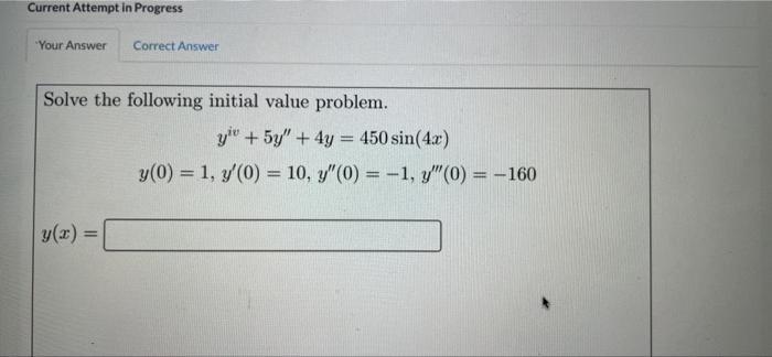 Solved Current Attempt In Progress Your Answer Correct | Chegg.com