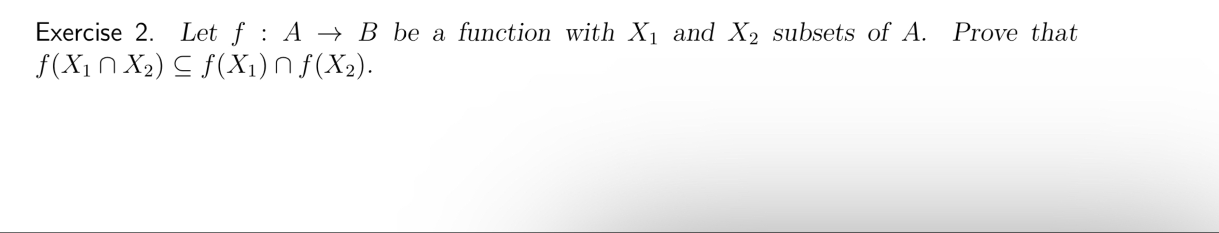 Solved Exercise 2. ﻿Let F:A→B ﻿be A Function With X1 ﻿and X2 | Chegg.com