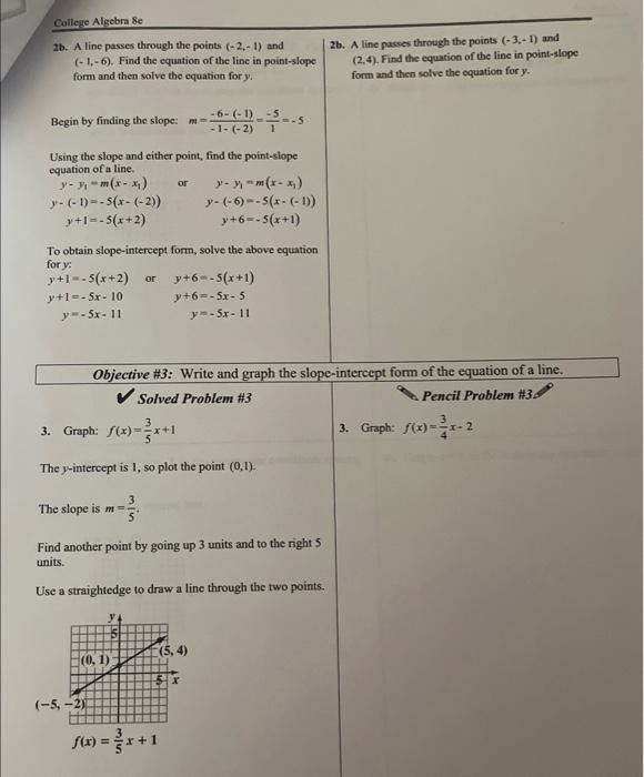 find line that passes through 2 points