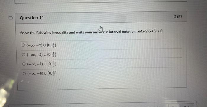Solved Solve the following inequality and write your answer | Chegg.com