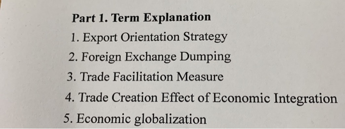export oriented strategy