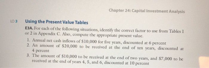 Solved Chapter 24: Capital Investment Analysis LO 3 Using | Chegg.com