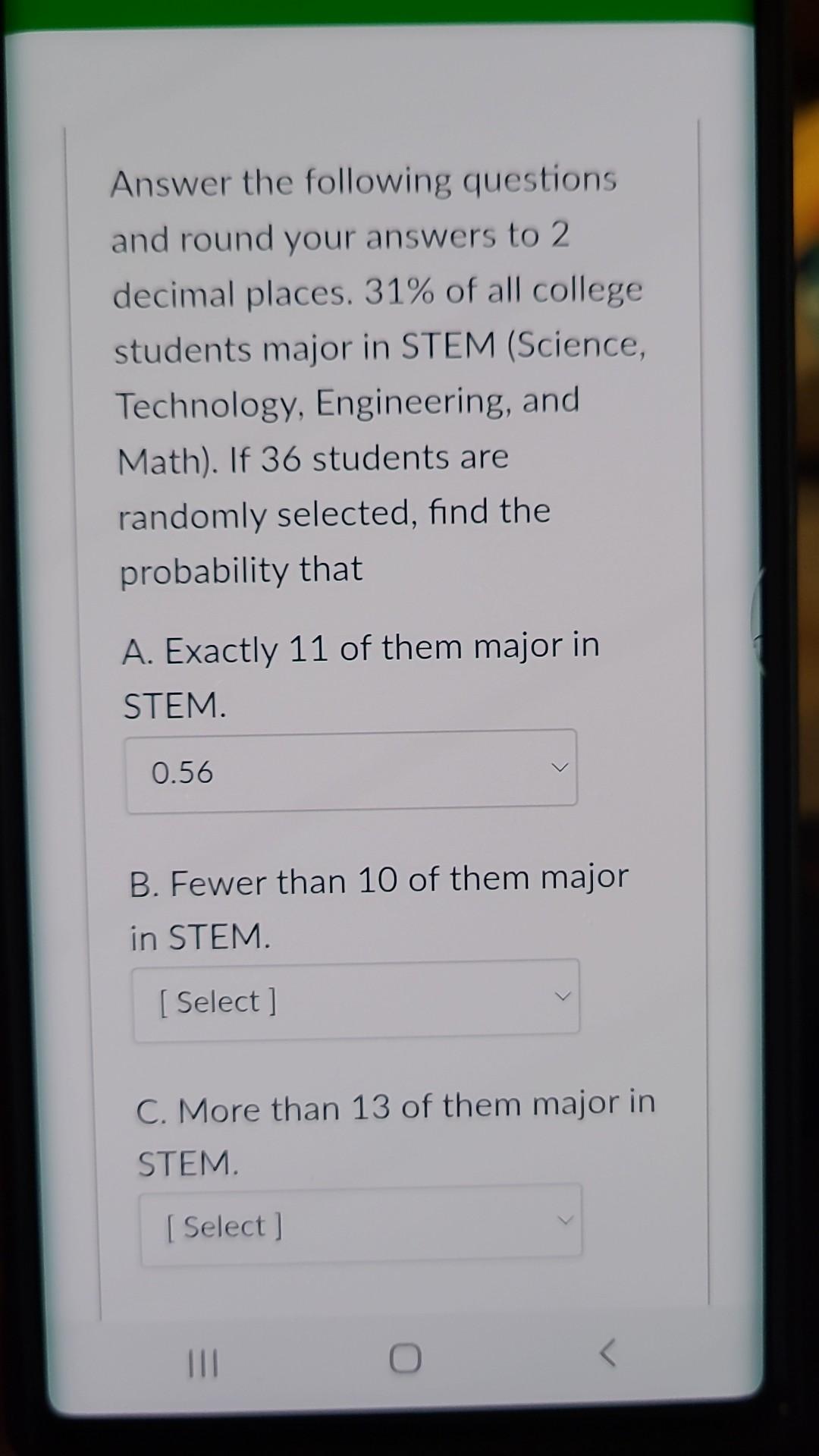 Solved Answer the following questions and round your answers | Chegg.com