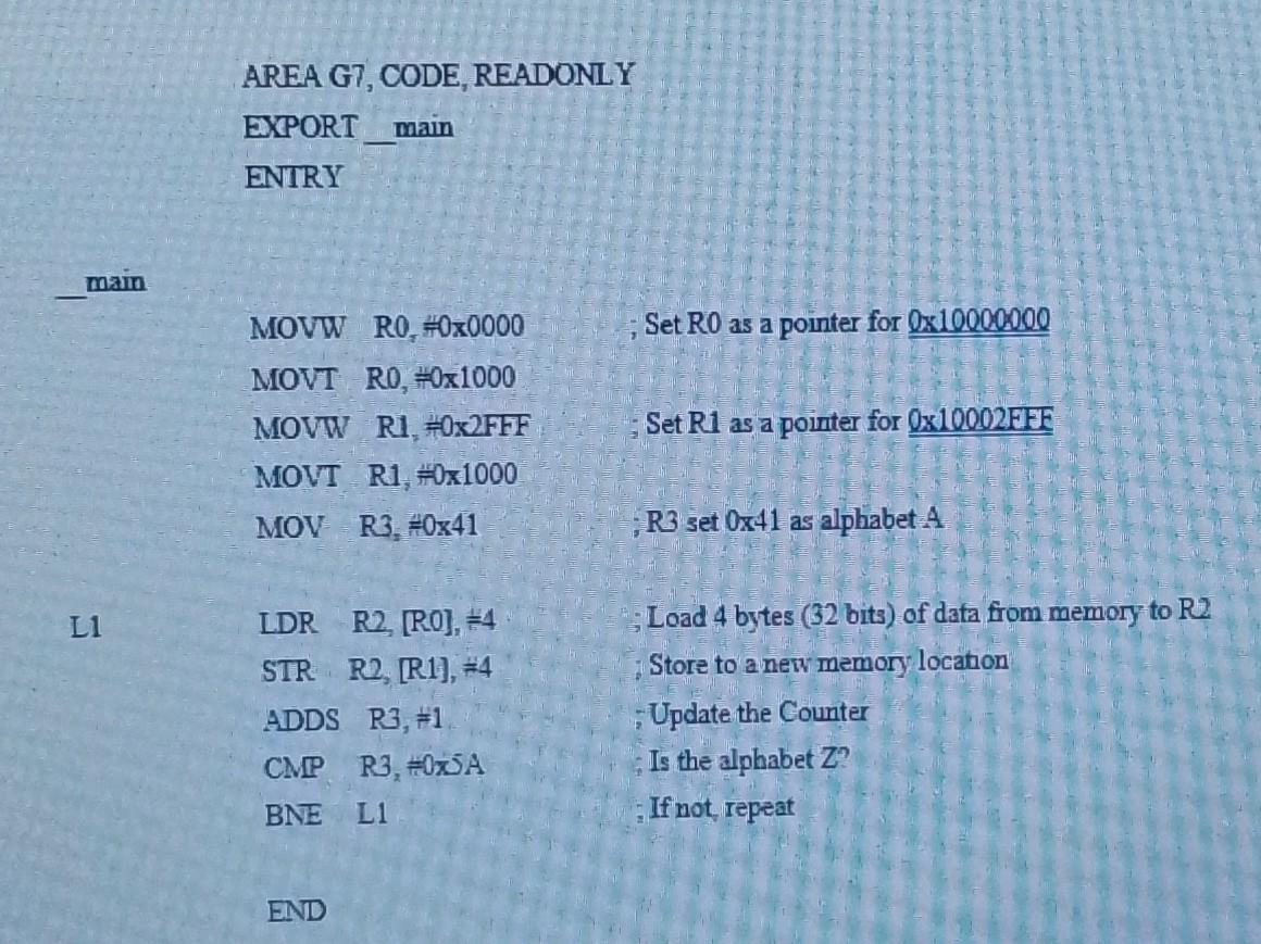 Solved AREA G7, CODE, READONLY EXPORT main ENTRY ENDThis ARM
