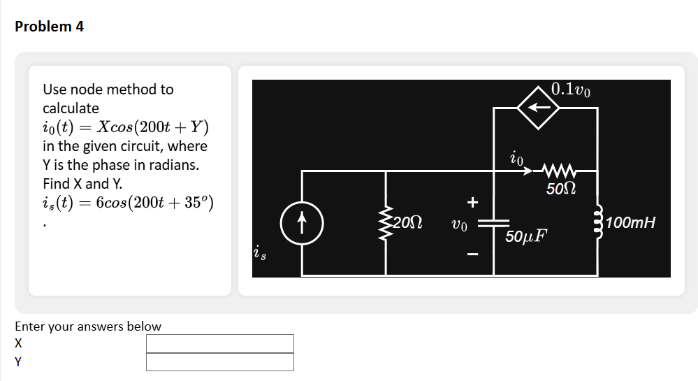 Solved Problem 4Use node method to ﻿calculate | Chegg.com