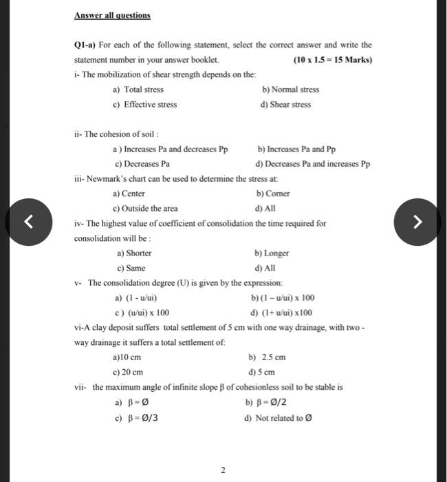 Solved Answer all questions Q1-a) For each of the following | Chegg.com
