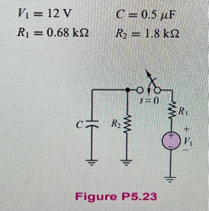 Solved 5.12 Determine the initial and final conditions for | Chegg.com