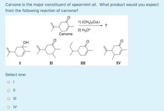 Solved Carvone is the major constituent of spearmint oil. | Chegg.com