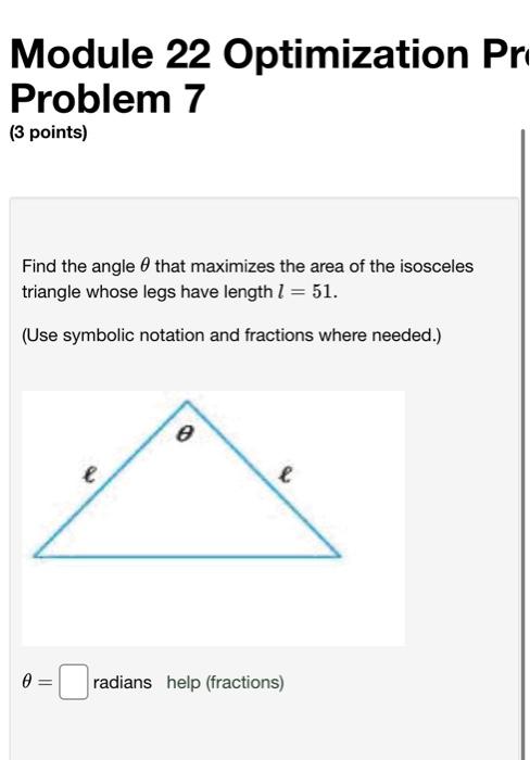 Solved Module 22 Optimization Pri Problem 7 (3 points) Find | Chegg.com