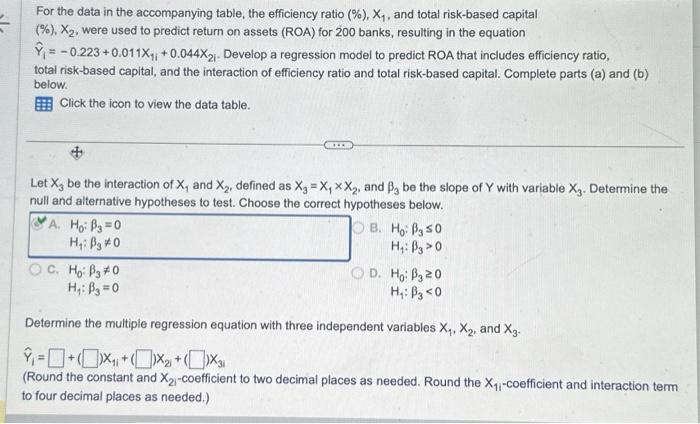 Solved For the data in the accompanying table, the | Chegg.com