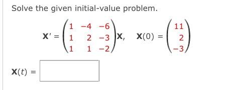 Solved Solve the given initial-value problem. | Chegg.com