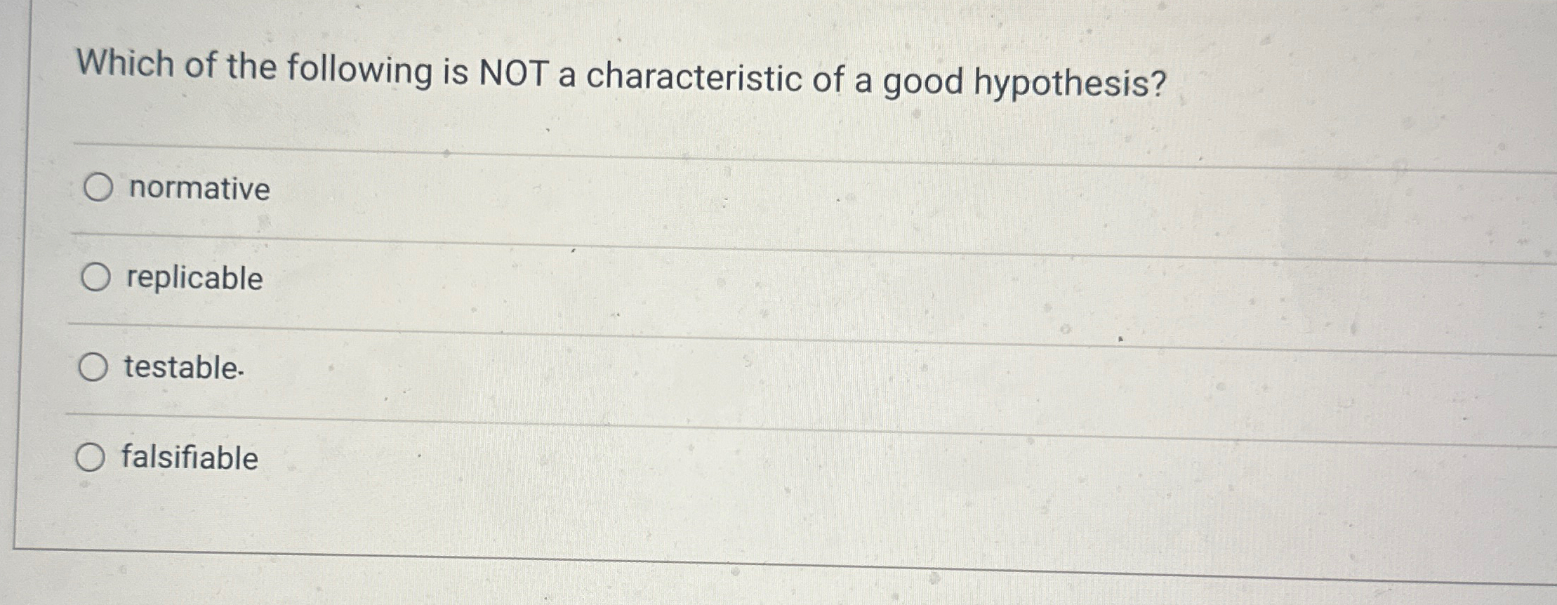 Solved Which of the following is NOT a characteristic of a | Chegg.com