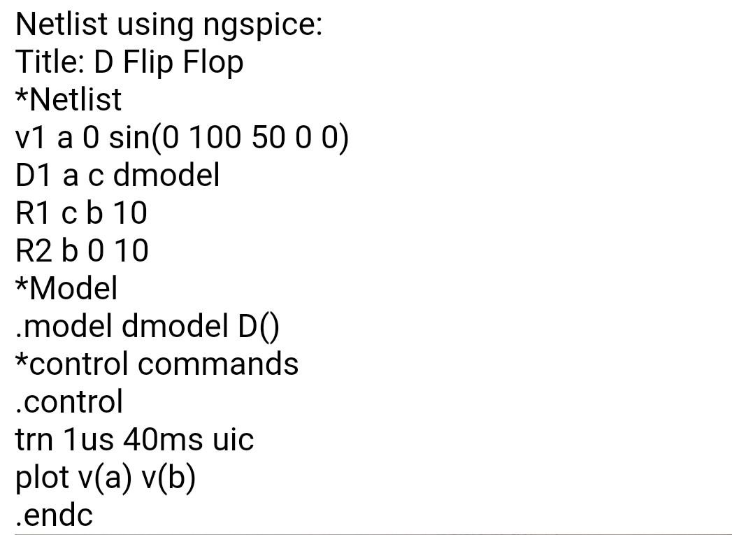 Solved This Netlist Is Showing Error On Ngspice Check If | Chegg.com