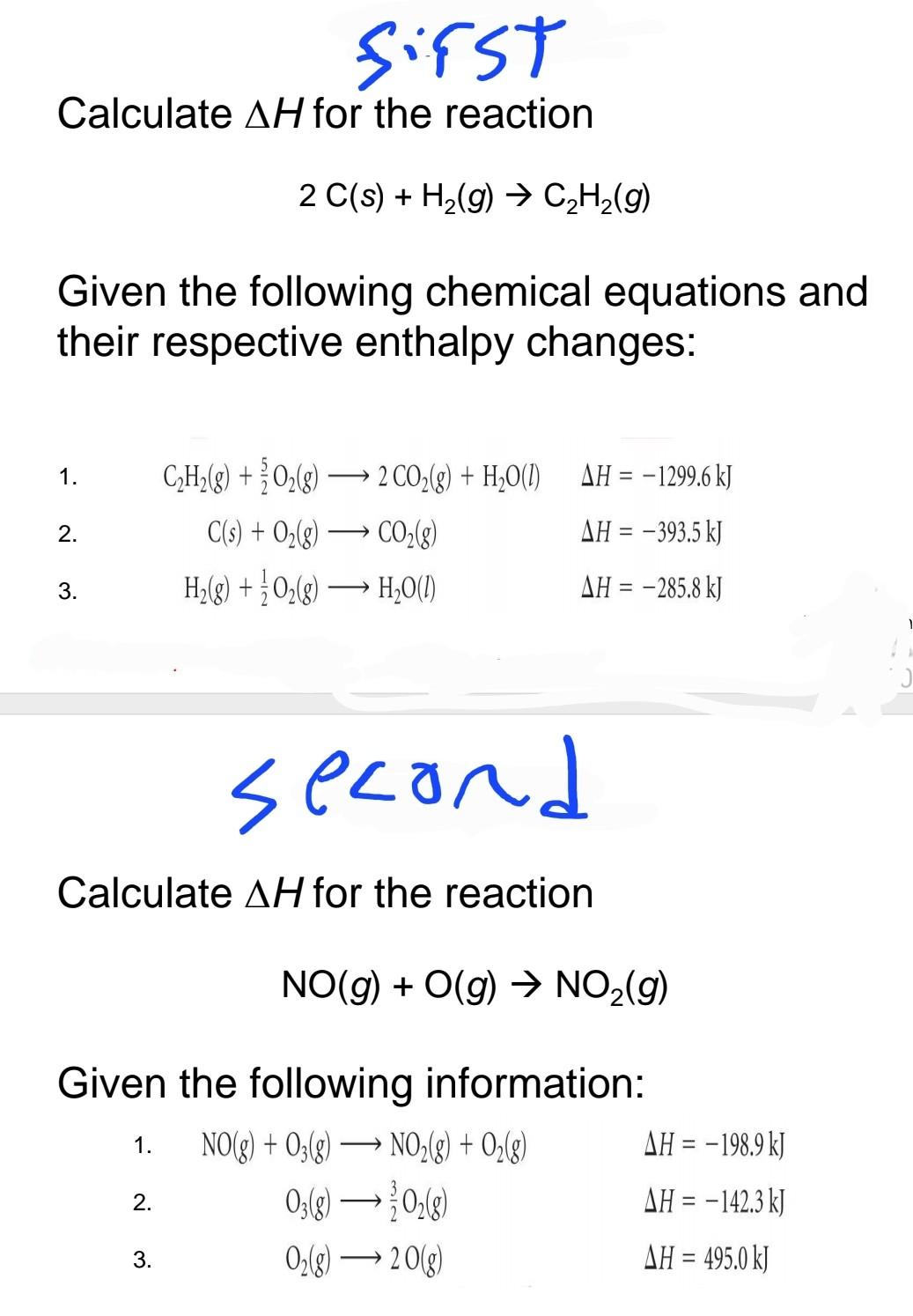 Solved Calculate ΔH for the reaction 2C(s)+H2(g)→C2H2(g) | Chegg.com