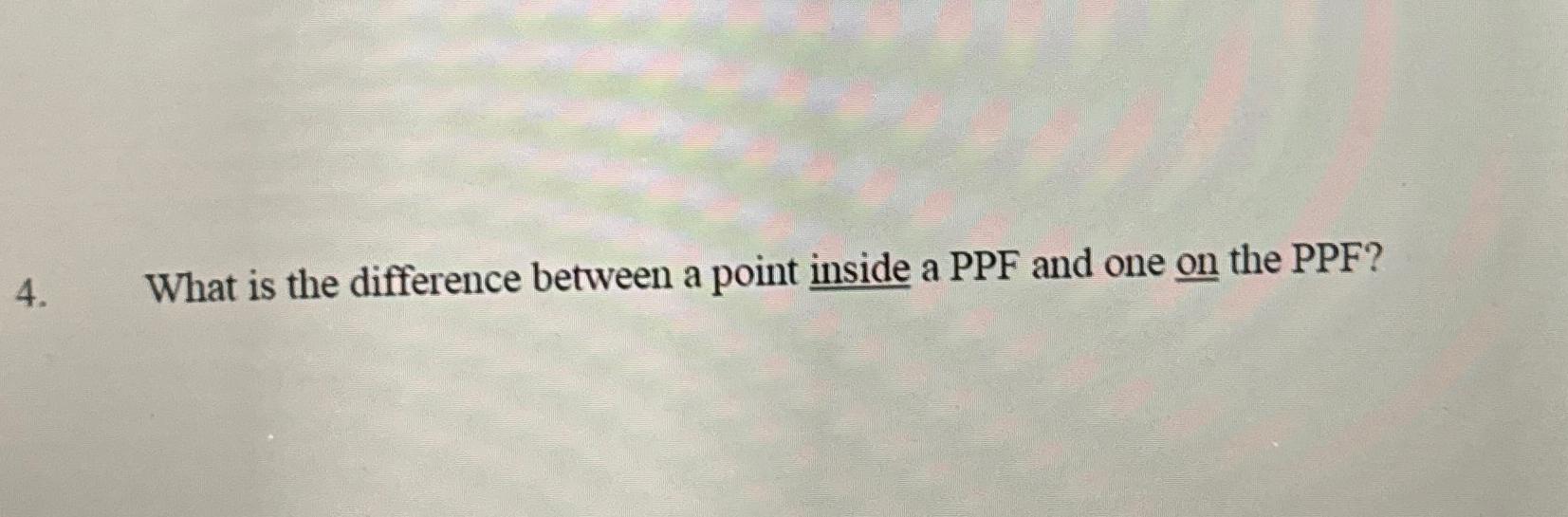 Solved What is the difference between a point inside a PPF | Chegg.com