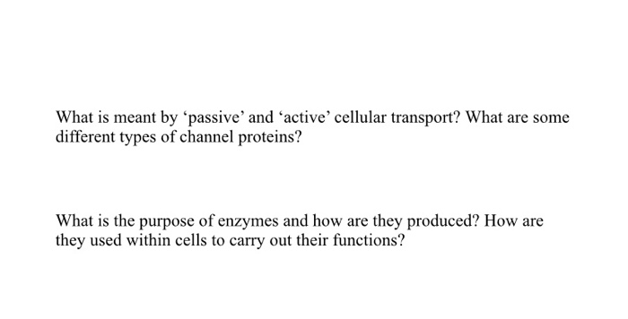 Solved What Is Meant By ‘passive' And 'active' Cellular 