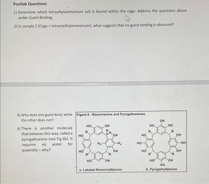 Solved Postlab Questions 1 Determine Which Chegg