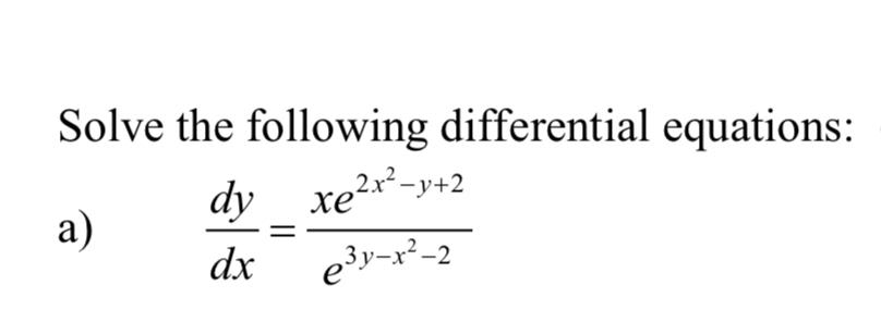 Solved Solve the following differential | Chegg.com