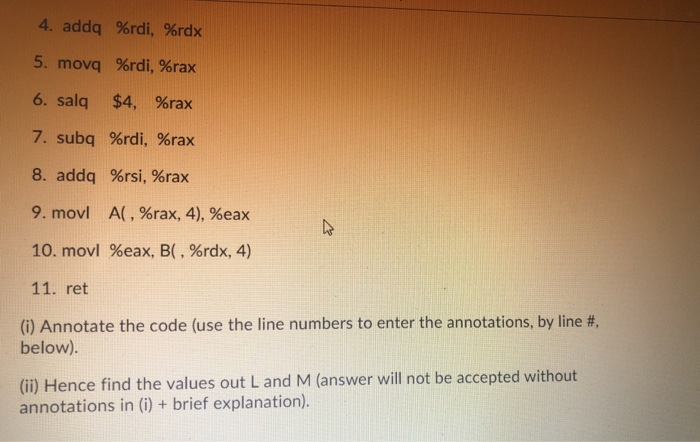 Question 8 10 Points Consider The C Code Where L Chegg Com